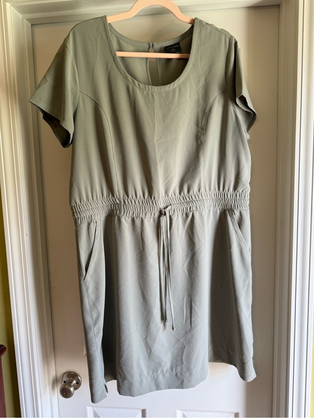 32 Degrees Olive Active Drawstring Waist Dress XL
